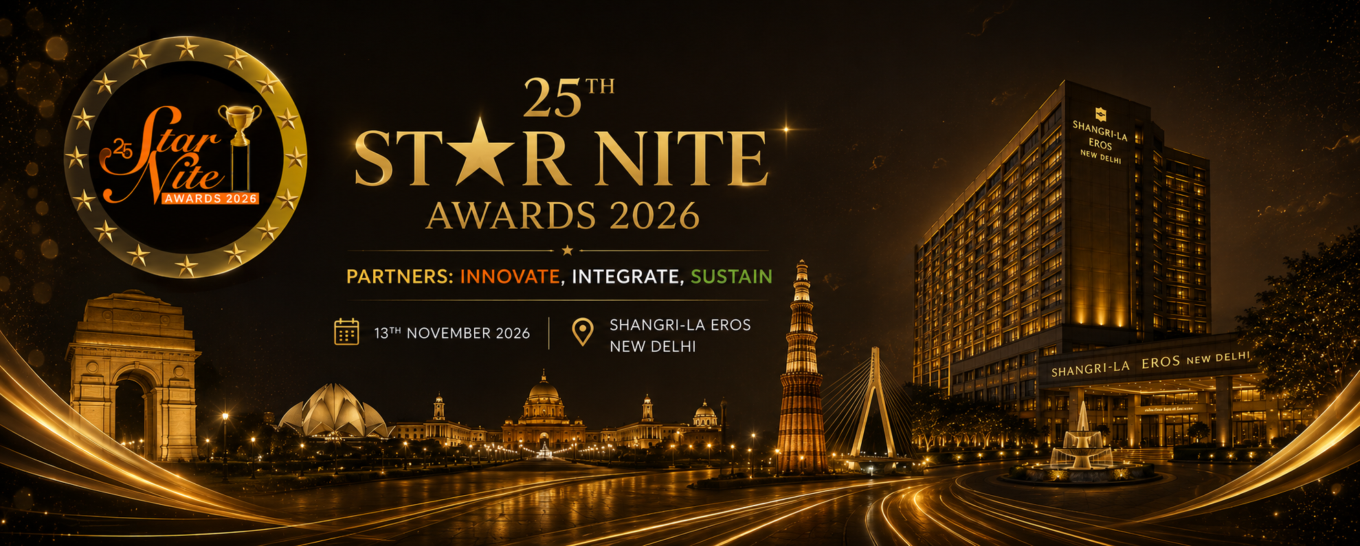 25th Star Nite Awards 2026 - Shangri-La Eros New Delhi